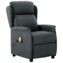 Sillón de Masaje Gris Oscuro de Tela de , Sillones de masaje eléctricos - Ref: Foro24-348350, Precio: 229,38 €, Descuento: %
