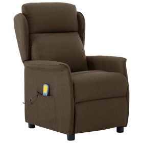 Sillón Recliner de Masaje Tela Marrón