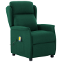 Silla de Masaje Verde Oscuro de Tela de , Sillones de masaje eléctricos - Ref: Foro24-348355, Precio: 229,38 €, Descuento: %