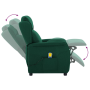 Silla de Masaje Verde Oscuro de Tela de , Sillones de masaje eléctricos - Ref: Foro24-348355, Precio: 229,38 €, Descuento: %