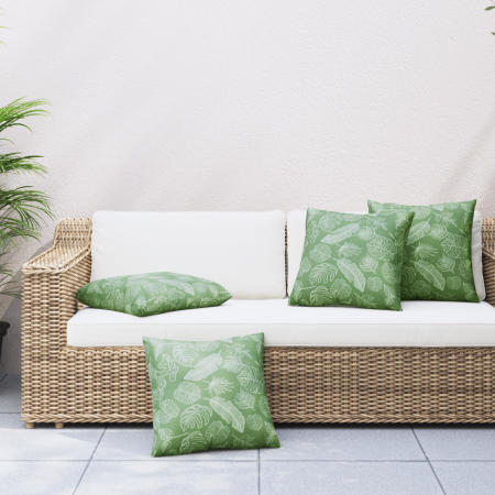 Cojines 4 pcs Patrón de Hoja 60x60 cm Tela | Foro24.es | Tu tienda online para hogar, jardín y más Foro24.es