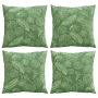 Cojines 4 pcs Patrón de Hoja 60x60 cm Tela | Foro24.es | Tu tienda online para hogar, jardín y más Foro24.es