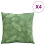 Cojines 4 pcs Patrón de Hoja 60x60 cm Tela | Foro24.es | Tu tienda online para hogar, jardín y más Foro24.es