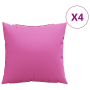 Funda de Almohada 4 pcs Rosa 60x60 cm Tela de , Cojines para sillas y sofás - Ref: Foro24-360423, Precio: 69,80 €, Descuento: %