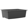 Fregadero de cocina con orificio de desbordamiento en granito gris de , Fregaderos - Ref: Foro24-4012348, Precio: 163,62 €