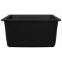 Fregadero de cocina con agujero de desbordamiento en granito negro de , Fregaderos - Ref: Foro24-4012351, Precio: 144,75 €