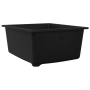 Fregadero de cocina con agujero de desbordamiento en granito negro de , Fregaderos - Ref: Foro24-4012351, Precio: 144,75 €