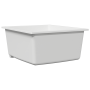 Fregadero de cocina con orificio de desbordamiento en granito blanco de , Fregaderos - Ref: Foro24-4012354, Precio: 147,44 €