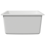 Fregadero de cocina con orificio de desbordamiento en granito blanco de , Fregaderos - Ref: Foro24-4012354, Precio: 147,44 €