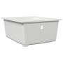 Fregadero de cocina con orificio de desbordamiento en granito blanco de , Fregaderos - Ref: Foro24-4012354, Precio: 147,44 €