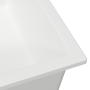 Fregadero de cocina con orificio de desbordamiento en granito blanco de , Fregaderos - Ref: Foro24-4012354, Precio: 147,44 €