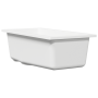 Fregadero de Cocina con Orificio de Desbordamiento en Granito Blanco de , Fregaderos - Ref: Foro24-4012358, Precio: 105,73 €