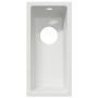 Fregadero de Cocina con Orificio de Desbordamiento en Granito Blanco de , Fregaderos - Ref: Foro24-4012358, Precio: 105,73 €