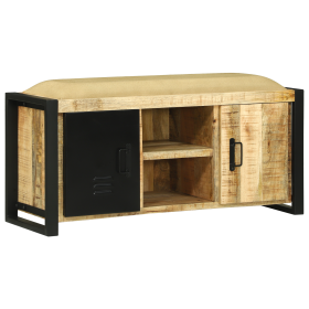 Banco 100x35x50 cm de madera sólida de mango áspero de , Bancos para recibidores y almacenamiento - Ref: Foro24-4013617, Prec...
