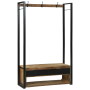 Perchero con Ganchos y Estantes 110x40x185 cm Madera Maciza Rugosa de Mango de , Estantes y estanterías - Ref: Foro24-4015963...