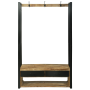 Perchero con Ganchos y Estantes 110x40x185 cm Madera Maciza Rugosa de Mango de , Estantes y estanterías - Ref: Foro24-4015963...