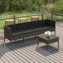 5-teiliges Gartenmöbel-Set und graue synthetische Rattankissen von vidaXL, Gartensets - Ref: Foro24-3094338, Preis: 376,65 €,...