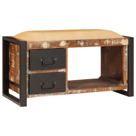 Banco de Almacenamiento Multicolor 80x35x40 cm de Madera Reciclada de , Bancos para recibidores y almacenamiento - Ref: Foro2...