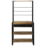 Estante de cocina 80x40x160 cm de madera maciza de mango de , Contenedores para utensilios de cocina - Ref: Foro24-4015989, P...