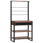 Estante de Cocina Multicolor 80x40x160 cm Madera Sólida Recuperada de , Contenedores para utensilios de cocina - Ref: Foro24-...