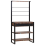 Estante de Cocina Multicolor 80x40x160 cm Madera Sólida Recuperada de , Contenedores para utensilios de cocina - Ref: Foro24-...