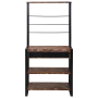 Estante de Cocina Multicolor 80x40x160 cm Madera Sólida Recuperada de , Contenedores para utensilios de cocina - Ref: Foro24-...