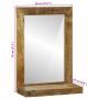 Espejo de Baño 50x22x70 cm de Madera Rústica Maciza de Mango de , Espejos - Ref: Foro24-4016736, Precio: 64,24 €, Descuento: %