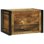 Caja de Almacenamiento 80x50x50 cm de Madera Sólida de Mango sin Pulir de , Baúles de almacenamiento - Ref: Foro24-4016745, P...
