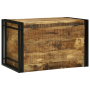 Caja de Almacenamiento 80x50x50 cm de Madera Sólida de Mango sin Pulir de , Baúles de almacenamiento - Ref: Foro24-4016745, P...