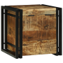 Caja de almacenamiento 40x40x40 cm de madera tosco de mango