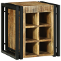 Botellero 34.5 x 35 x 39 cm Madera Sólida de Mango Áspero de , Armarios para vino y licores - Ref: Foro24-4016754, Precio: 10...