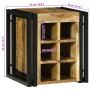 Botellero 34.5 x 35 x 39 cm Madera Sólida de Mango Áspero de , Armarios para vino y licores - Ref: Foro24-4016754, Precio: 10...