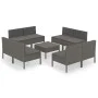 9-piece garden furniture set and gray synthetic rattan cushions by vidaXL, Garden sets - Ref: Foro24-3094318, Price: 624,67 €...