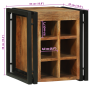 Botellero 34.5x35x39 cm Madera Sólida de Acacia de , Armarios para vino y licores - Ref: Foro24-4016756, Precio: 100,48 €, De...