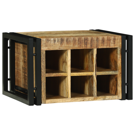 Botellero 46x35x27.5 cm Madera Sólida de Mango Rugoso de , Armarios para vino y licores - Ref: Foro24-4016757, Precio: 97,67 ...