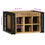Botellero 46x35x27.5 cm Madera Sólida de Mango Rugoso de , Armarios para vino y licores - Ref: Foro24-4016757, Precio: 97,67 ...