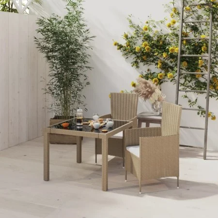 3-piece garden dining set and beige synthetic rattan cushions by vidaXL, Garden sets - Ref: Foro24-3094901, Price: 219,57 €, ...