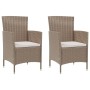3-teilige Garten-Essgruppe und beigefarbene Kissen aus synthetischem Rattan von vidaXL, Gartensets - Ref: Foro24-3094901, Pre...