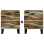 Cabinetes de noche 2 pcs 40x33.5x46 cm Madera maciza de mango | Foro24.es | Tu tienda online para hogar, jardín y más Foro24.es