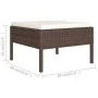 Garden furniture set 11 pieces and brown synthetic rattan cushions by vidaXL, Garden sets - Ref: Foro24-3094571, Price: 996,2...