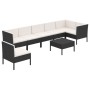Gartenmöbelset 8-teilig und Kissen Kunststoff Rattan schwarz von vidaXL, Gartensets - Ref: Foro24-3094388, Preis: 770,54 €, R...