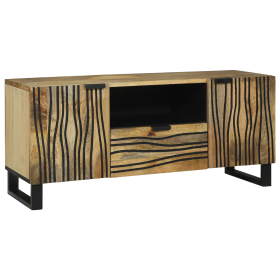 Mueble de TV madera maciza de mango 100x34x46 cm | Foro24.es | Tu tienda online para hogar, jardín y más Foro24.es