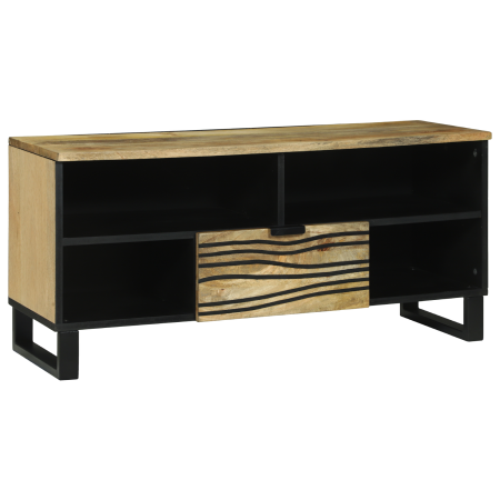 Gabinete de TV 100x33.5x46 cm de Madera Maciza de Mango de , Almacenamiento para CD y DVD - Ref: Foro24-4017952, Precio: 122,...