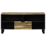 Gabinete de TV 100x33.5x46 cm de Madera Maciza de Mango de , Almacenamiento para CD y DVD - Ref: Foro24-4017952, Precio: 122,...