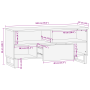 Gabinete de TV 100x33.5x46 cm de Madera Maciza de Mango de , Almacenamiento para CD y DVD - Ref: Foro24-4017952, Precio: 122,...