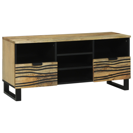 Cabinet de TV 100x33.5x46 cm de Madera Maciza de Mango de , Almacenamiento para CD y DVD - Ref: Foro24-4017954, Precio: 141,82 €