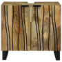 Gabinete de lavabo 62x33x58 cm de madera maciza de mango y