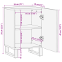 Armario de Baño 38x33.5x58 cm Madera Maciza de Mango y Madera Ingenieria de , Muebles de baño - Ref: Foro24-4017957, Precio: ...