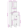 Armario de baño 38x33.5x160 cm Madera Maciza Mango de , Muebles de baño - Ref: Foro24-4017958, Precio: 159,45 €