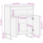 Aparador 60x33.5x75 cm Madera Maciza de Mango de , Almacenamiento para CD y DVD - Ref: Foro24-4017961, Precio: 119,14 €, Desc...
